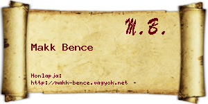 Makk Bence névjegykártya